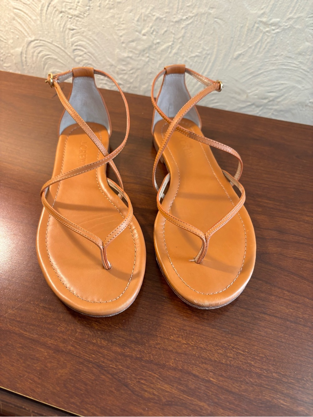 Euc j crew strappy sandals, size 7